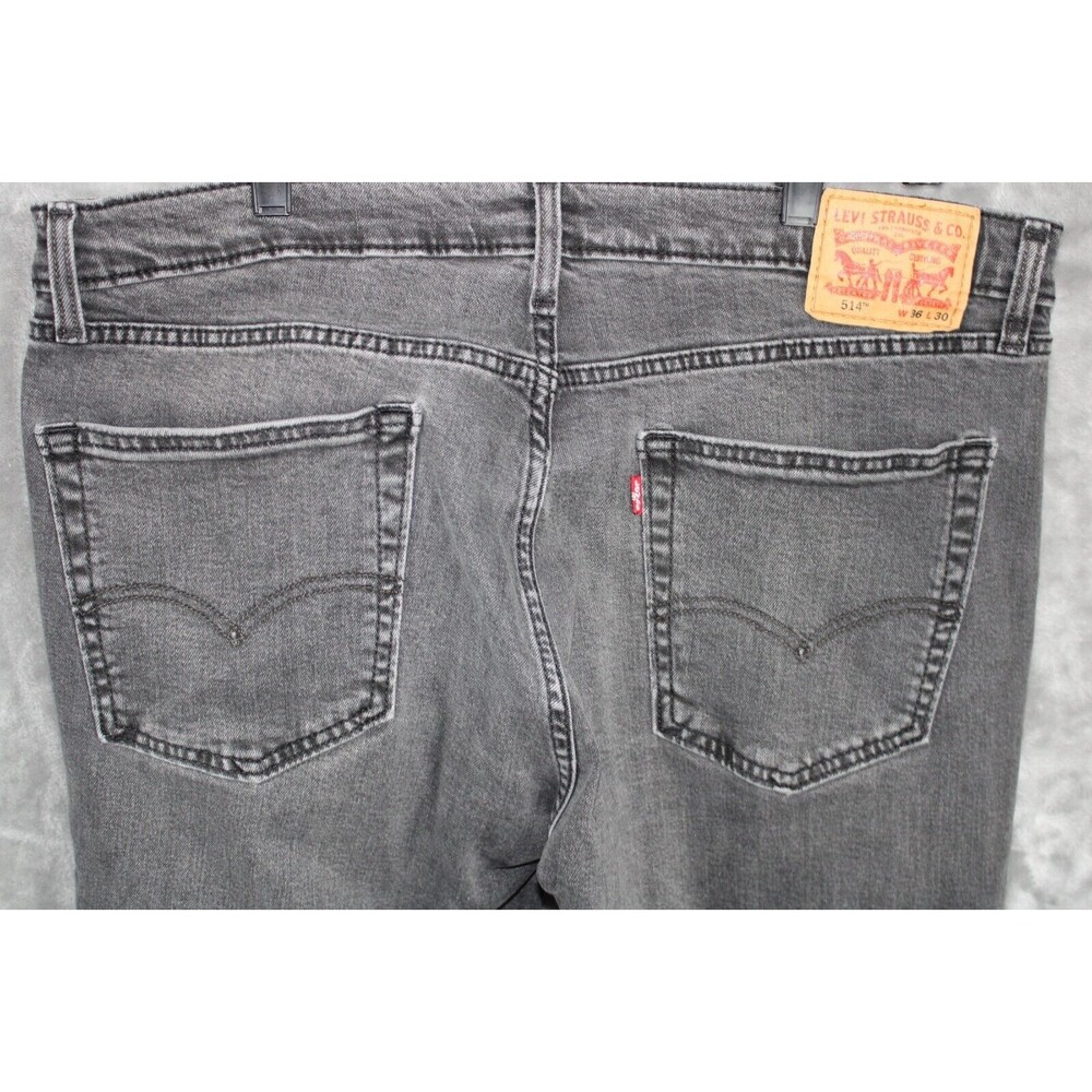 Levi's 514 Straight Leg  Black Vintage Men's Size 36/30 - Picture 3 of 8